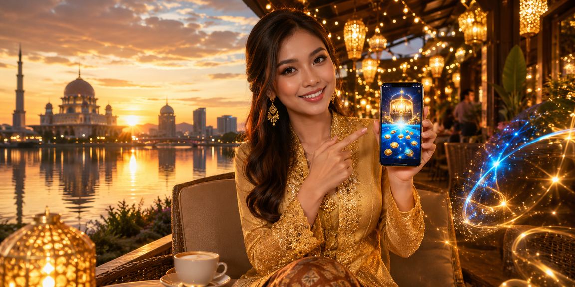 Pengguna Putrajaya membuat deposit b48 dengan pakaian kebaya tradisional Malaysia